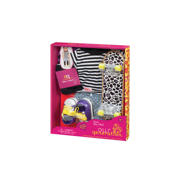 That's How I Roll package for skateboard outfits for 18-inch dolls