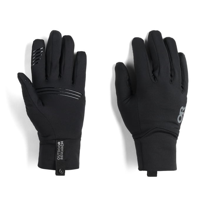 Outdoor Research Men's Vigor Lightweight Sensor Glove in Black, front view