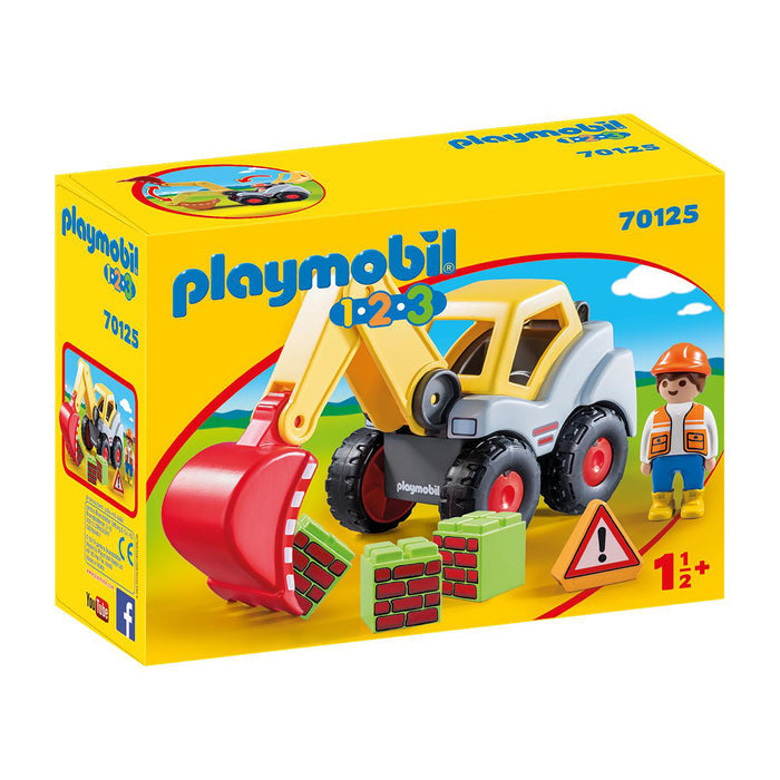 Playmobil - 1.2.3 Shovel Excavator (70125)