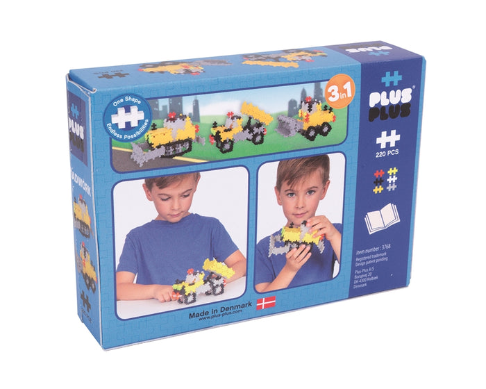Plus Plus Puzzles - Basic - 3 in 1 - Roadwork - 220 Pcs
