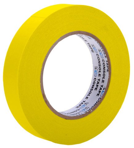 Protapes 1" x 60 Yards Console Tape (Yellow) - Voice and Video Sales