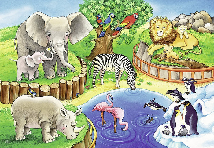 Ravensburger - 2 x 12Pc Animals in the Zoo Puzzle