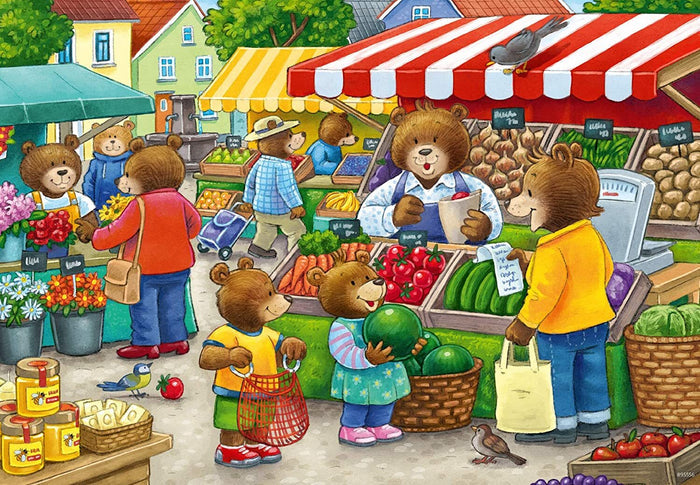 Ravensburger - 2 x 12Pc Lets Go Shopping Puzzle