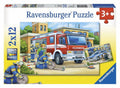 Ravensburger - 2 x 12Pc Police and Firefighters Puzzle
