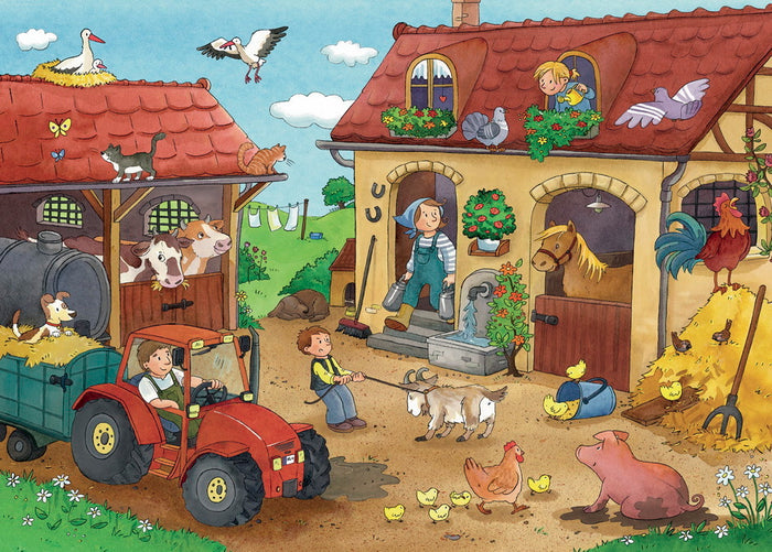 Ravensburger - 2 x 12Pc Working on the Farm Puzzle