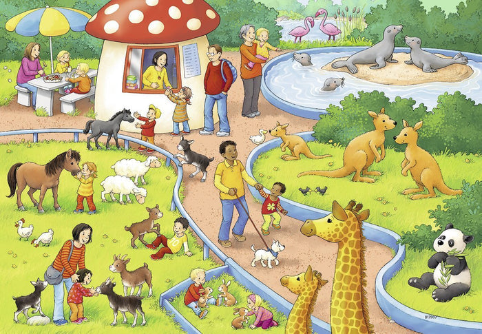 Ravensburger - 2 x 24Pc A Day at the Zoo Puzzle
