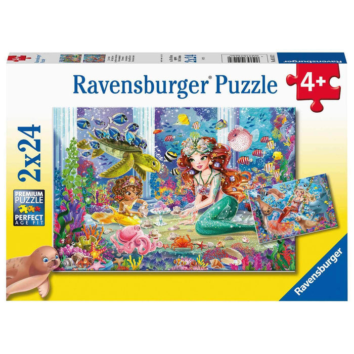Ravensburger - 2x24pc Mermaid Tea Party Puzzle