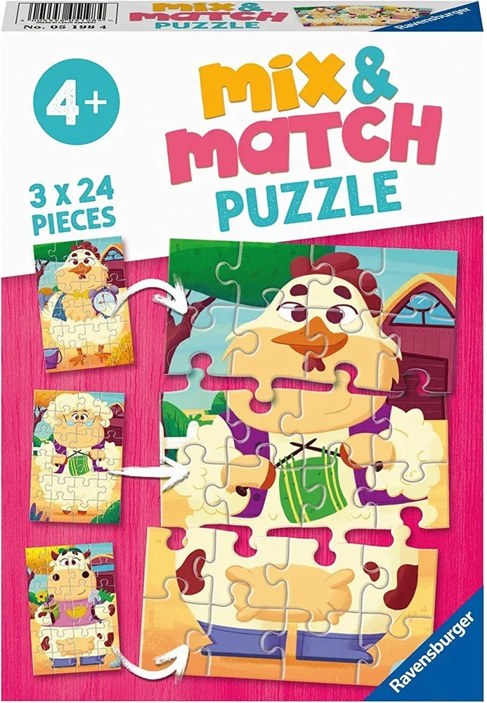 Ravensburger- 3 x 24Pc My Farm Friends Puzzle
