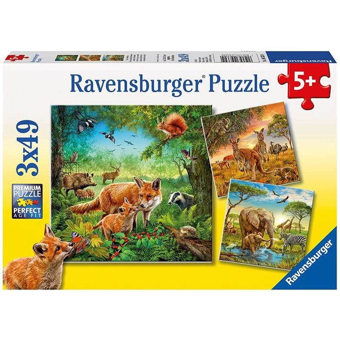Ravensburger - 3x49pc Animals of the Earth Puzzle