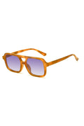 Orange Tort sunglasses with purple lenses