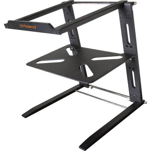 Roland Folding Aluminum Laptop Stand with Shelf - Voice and Video Sales