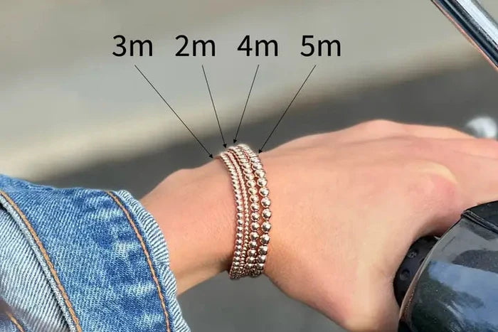 Rose Gold-Filled Beaded Stretchy Bracelet