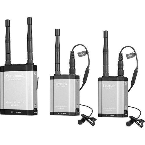 Saramonic Vlink2 Kit1 Camera-Mount Wireless Omni Lavalier Microphone System with Talkback (2.4 GHz) - Voice and Video Sales