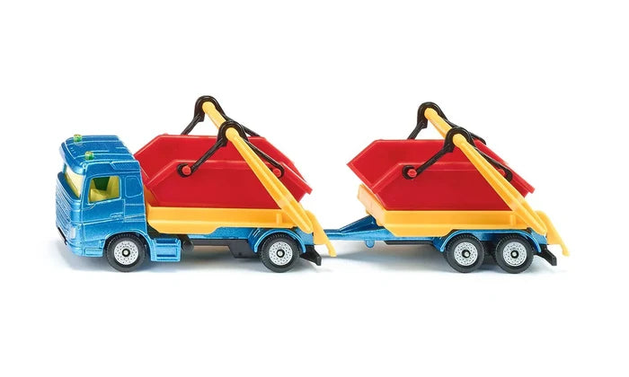 Siku - Truck with skip and trailer
