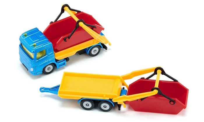 Siku - Truck with skip and trailer