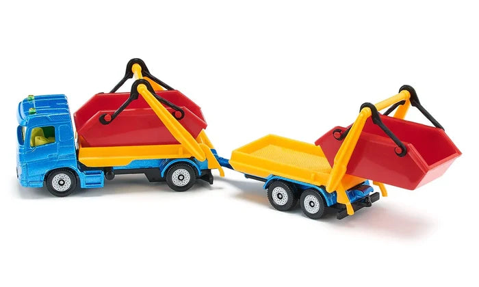 Siku - Truck with skip and trailer