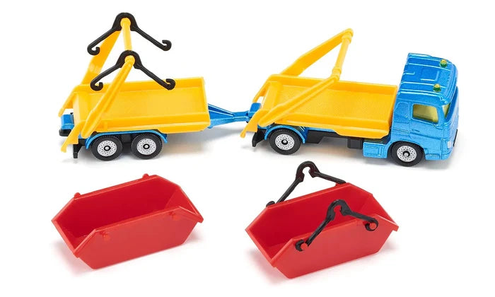Siku - Truck with skip and trailer