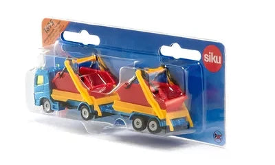 Siku - Truck with skip and trailer