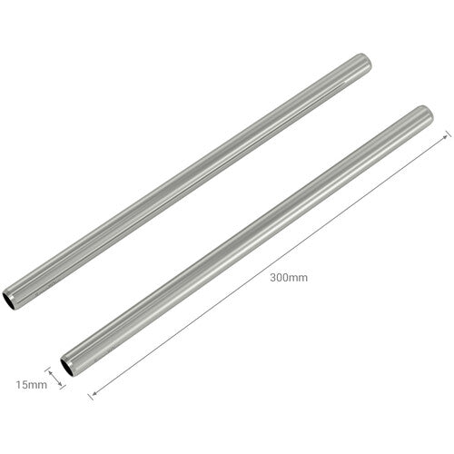 SmallRig 15mm Stainless Steel Rods Pair 8", 12", 16" - Voice and Video Sales