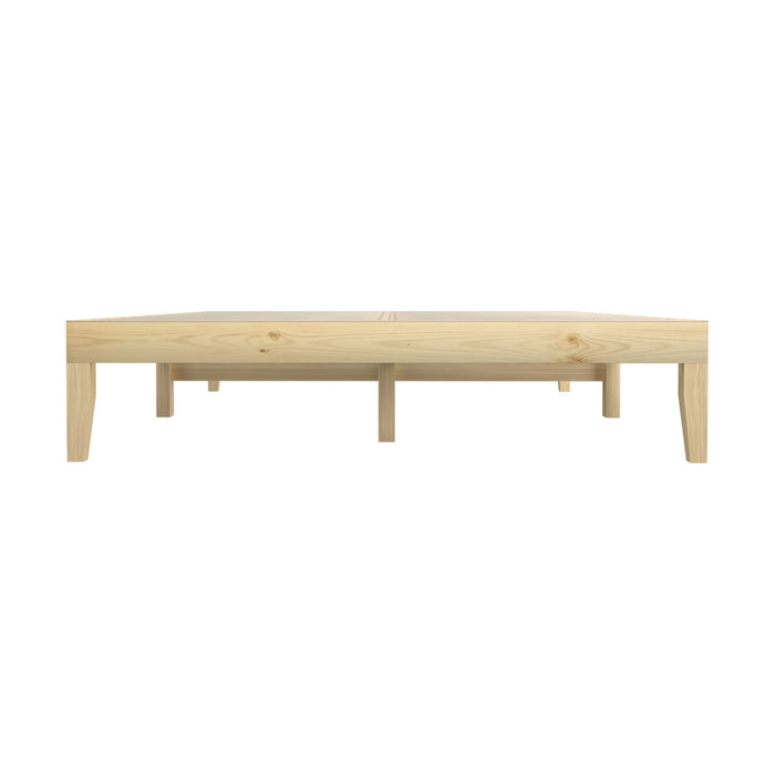 Queen Size Bed Frame Pine Wood Bed Base