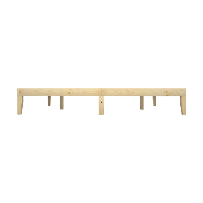Queen Size Bed Frame Pine Wood Bed Base