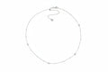 Sterling Silver CZ and Bead Station Adjustable Choker