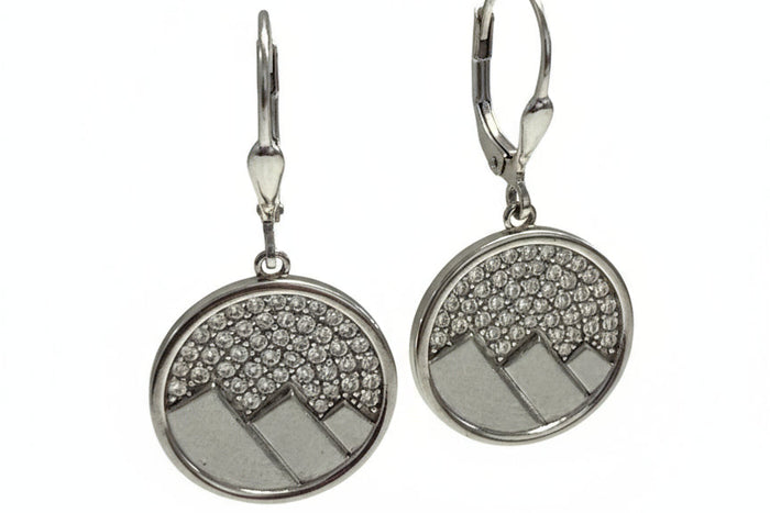 Sterling Silver Dangle Mountain Range Earrings