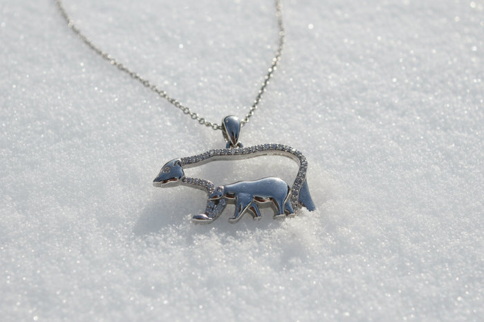 Sterling Silver Mama Bear Necklace