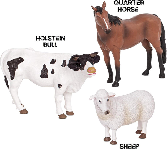 Terra - Farm Animals (3) Bull, Sheep, Horse