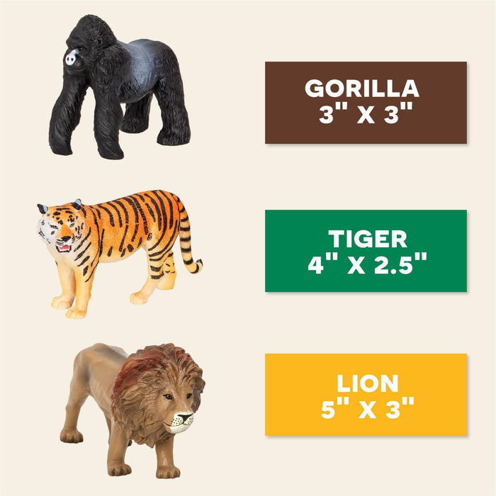 Terra - Jungle Animals (3) Lion, Tiger & Gorilla Set