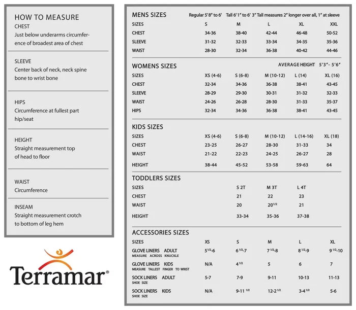 Terramar Kids 2 Layer Authentic Thermal Pants