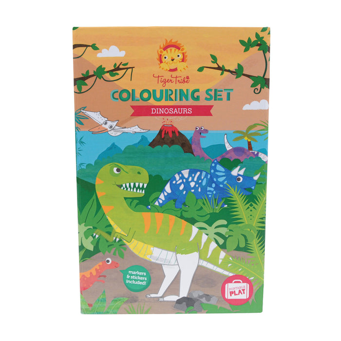Tiger Tribe - Colouring Set Dinosaurs Markers and Stickers