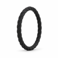 Titan Rings women’s braided silicone ring in Black
