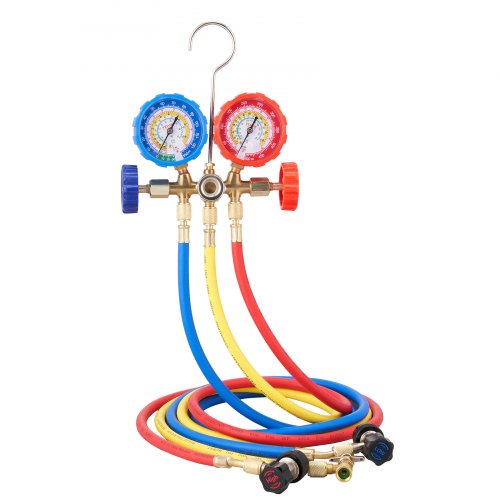 VEVOR AC Manifold Gauge Set 3 Way for Car Auto Freon Charging Evacuation