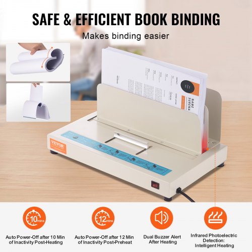 VEVOR Thermal Book Binder 500 Sheets Capacity 50mm Binding Thickness