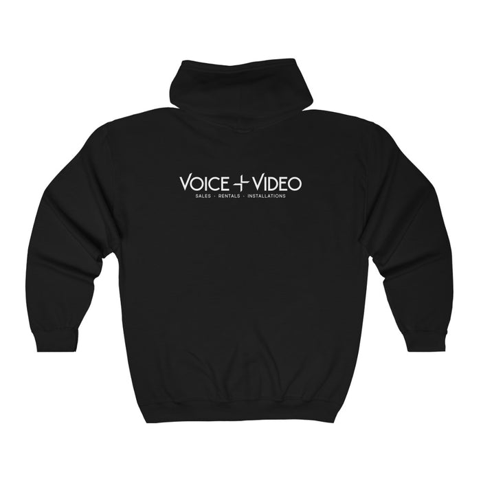 V+V Zipped Hoodie - Voice and Video Sales