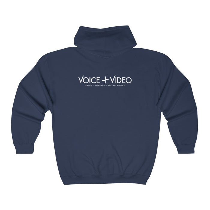 V+V Zipped Hoodie - Voice and Video Sales