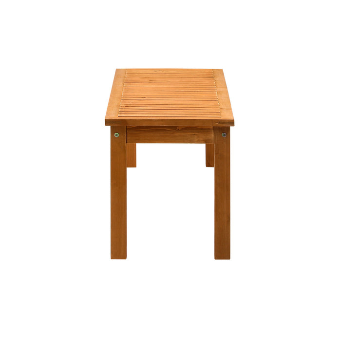 120cm Wooden Garden Bench Slatted Seat 2 Seater
