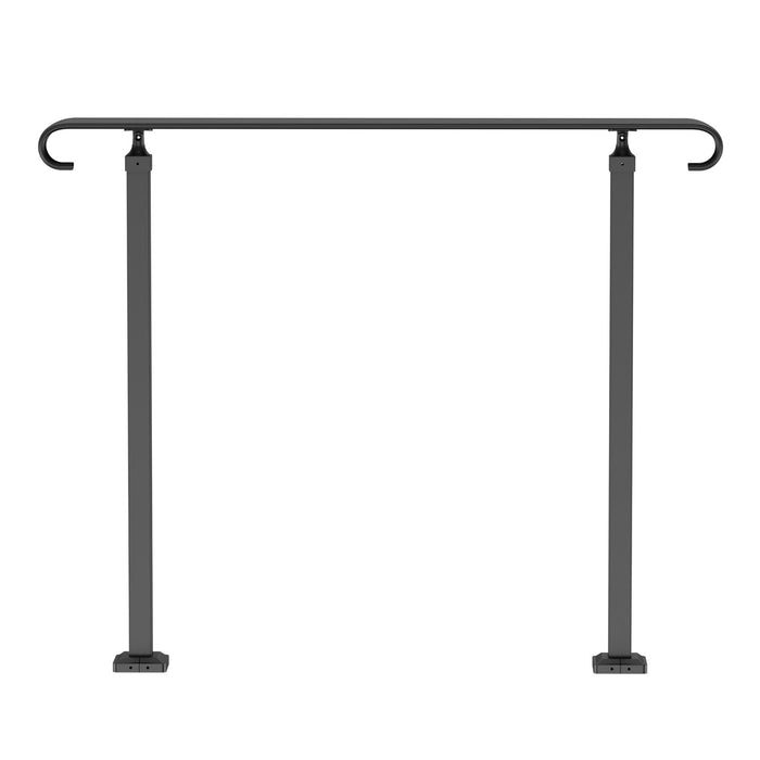 Wrought Iron Handrail Stair Railing Adjustable Fit 2 Steps