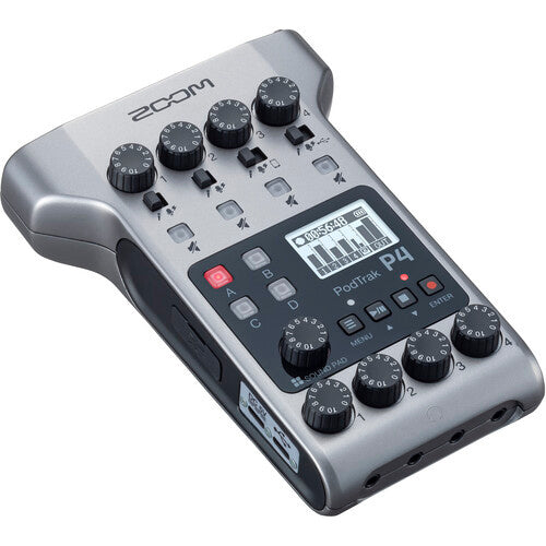 Zoom PodTrak P4 Portable Multitrack Podcast Recorder - Voice and Video Sales